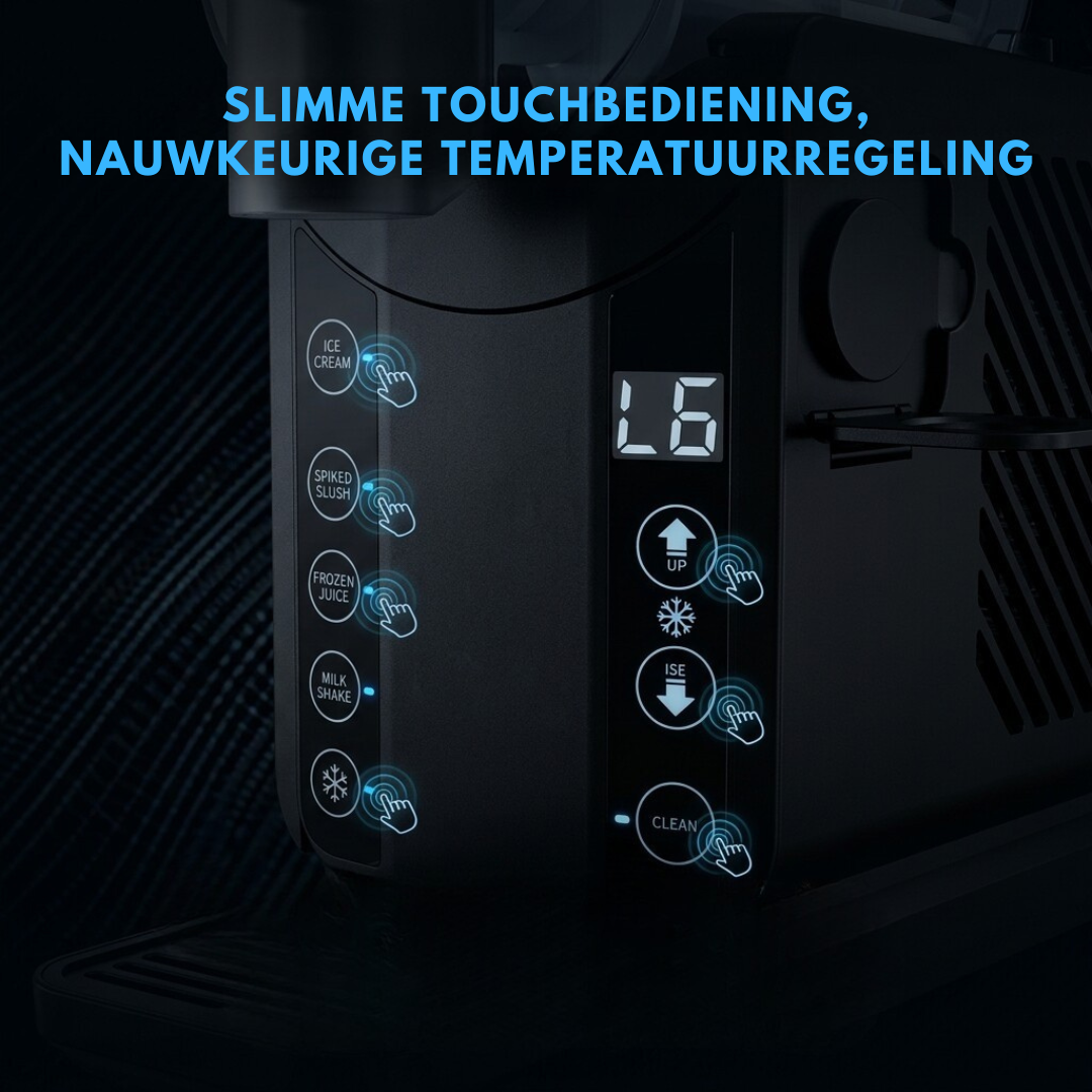 Livista Slushmachine – Slush & Frozen Drink Maker – 5 Programma’s – 20 Min Snel Bevriezen – Smart Touchscreen – Auto Clean – Zonder IJs – Freeze & Stir Technologie – Zwart