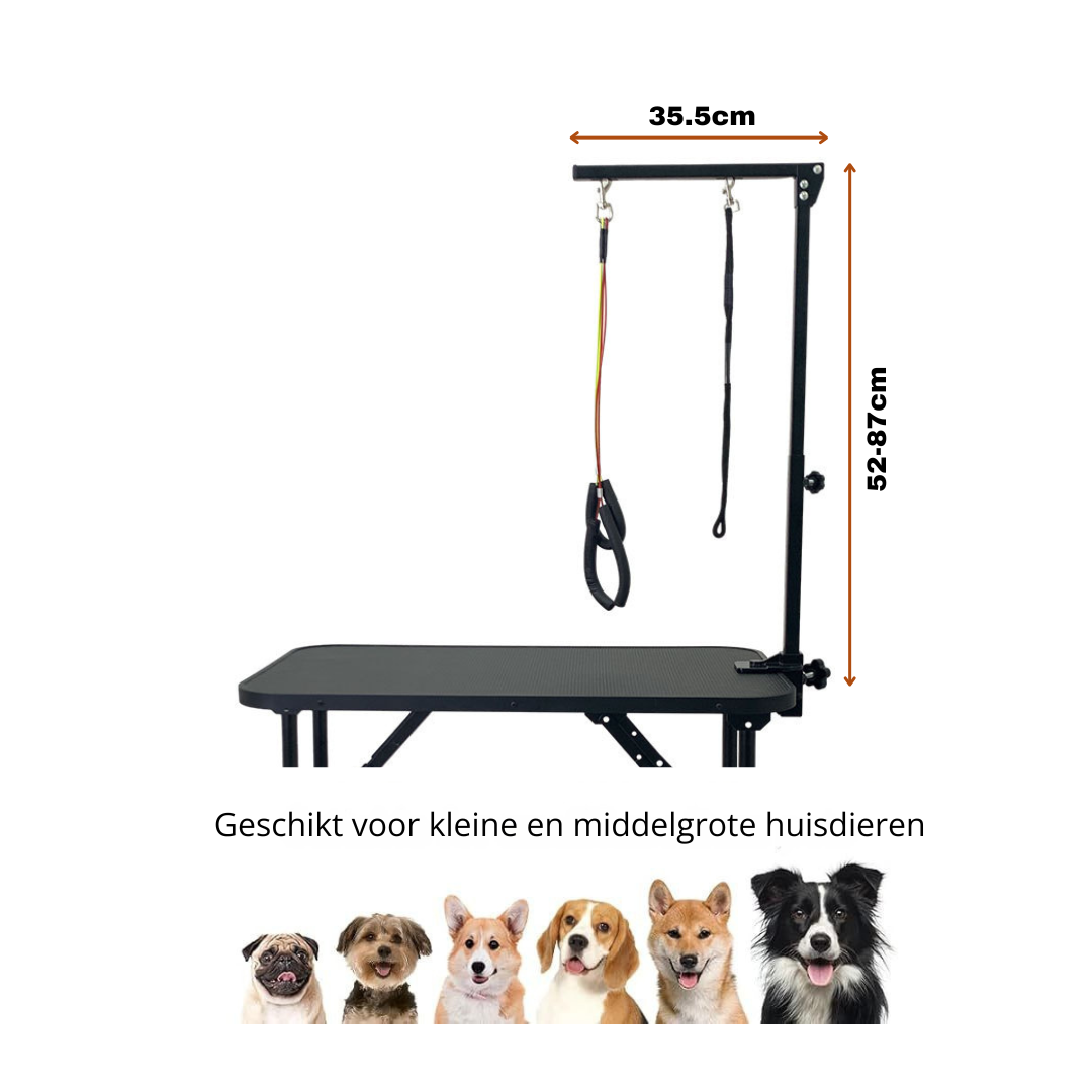 Livista Trimtafel Beugel (voor katten & honden) – Geschikt voor hondentrimtafels – Hoogte verstelbaar – Inclusief verstelbare lussen – Makkelijk te monteren en op te bergen