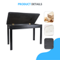 Livista Pianobank – Klassieke Piano Kruk – met Opbergruimte – Comfortabele Zitting – 70 x 30 x 48 cm – Zwart
