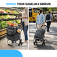 Livista Opvouwbare Boodschappentrolley – 47L – Driehoekige Trapwieltjes – Aluminium Frame – Max.45kg Draagkracht – Multi-opbergvak – Stevige Waterafstotende Tas