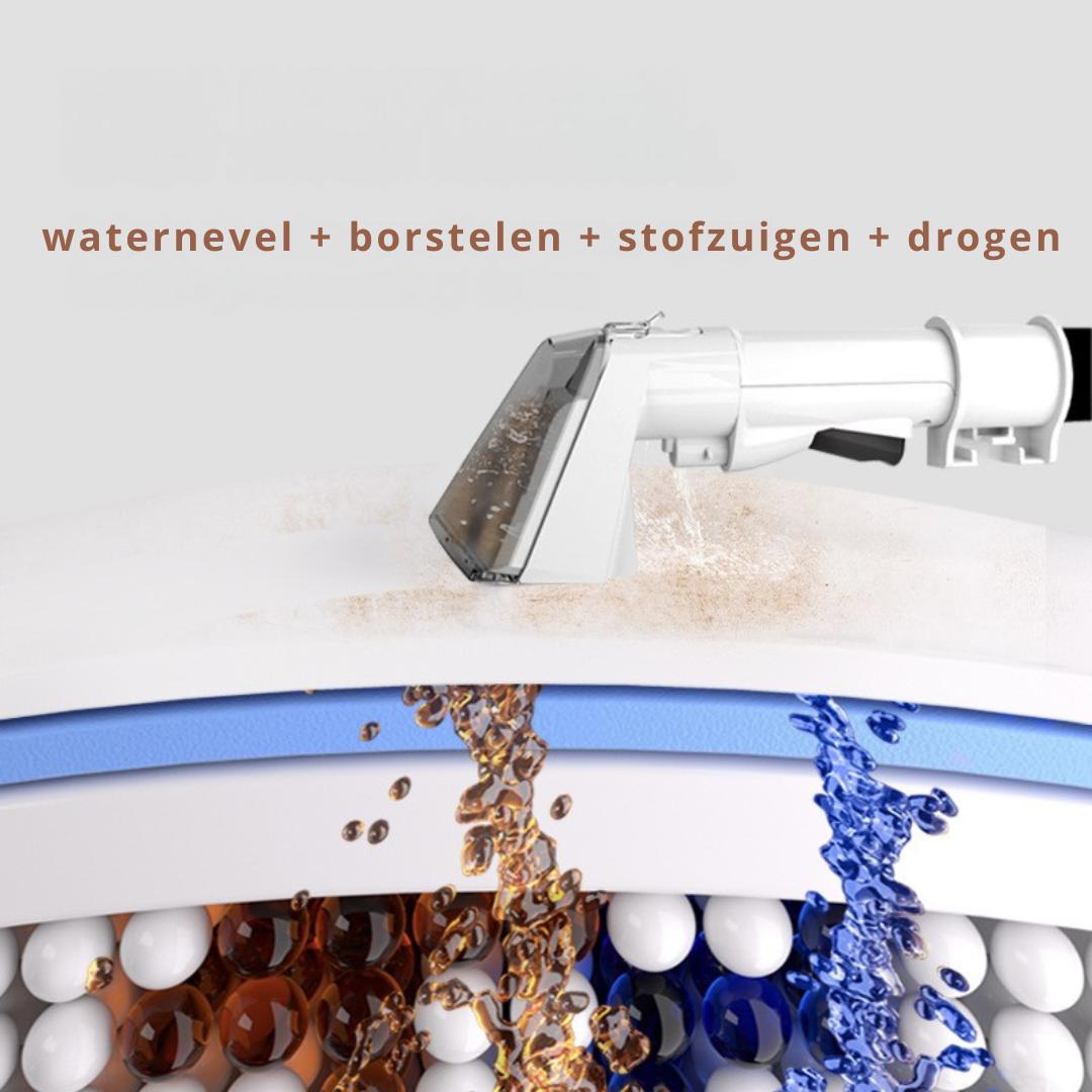 Livista® Vlekkenreiniger - 4-in-1 Tapijtreiniger - 3 Opzetstukken - Grote Watertanks - IPX4