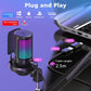 Truskore Microfoon met arm - USB - gaming - RGB Condensatormicrofoon - met Mute-Knop, Popfilter, Microfoonarm - Luxe microfoon