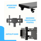Livista  Verrijdbare TV Standaard – 90° Draaibaar – Horizontaal & Verticaal – Geschikt voor 26-60 Inch – Mobiele TV Vloerstandaard – In Hoogte Verstelbaar met Handslinger – Max. 70 kg – Met Remwielen
