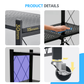 Livista Inklapbare Stellingkast – 5-laags – Met 360° wielen – Open Vakkenkast – Duurzaam Metaal – Ruimtebesparend – H160 x B71 x D38 cm – Max 20 kg per Plank – Zwart
