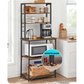 Livista Keuken Opbergrek – 6-laags – Met 6 S-haken – Staal & Houtlook – Stevig en Stabiel – 167x60x40cm