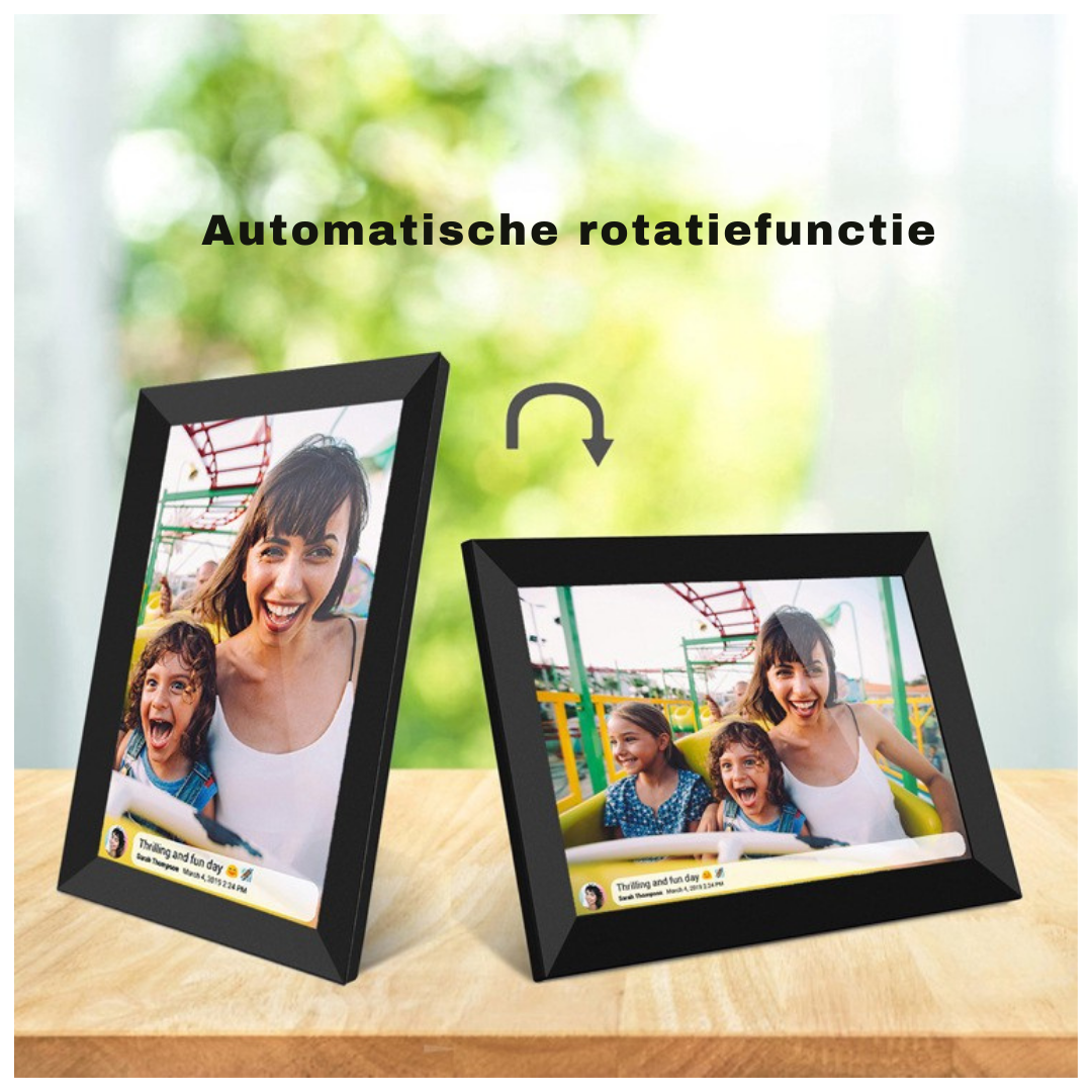 Livista Digitale Fotolijst – 32GB Geheugen – 10.1 inch – Frameo App –HD+ IPS Touchscreen – WiFi Fotokader – Zwart