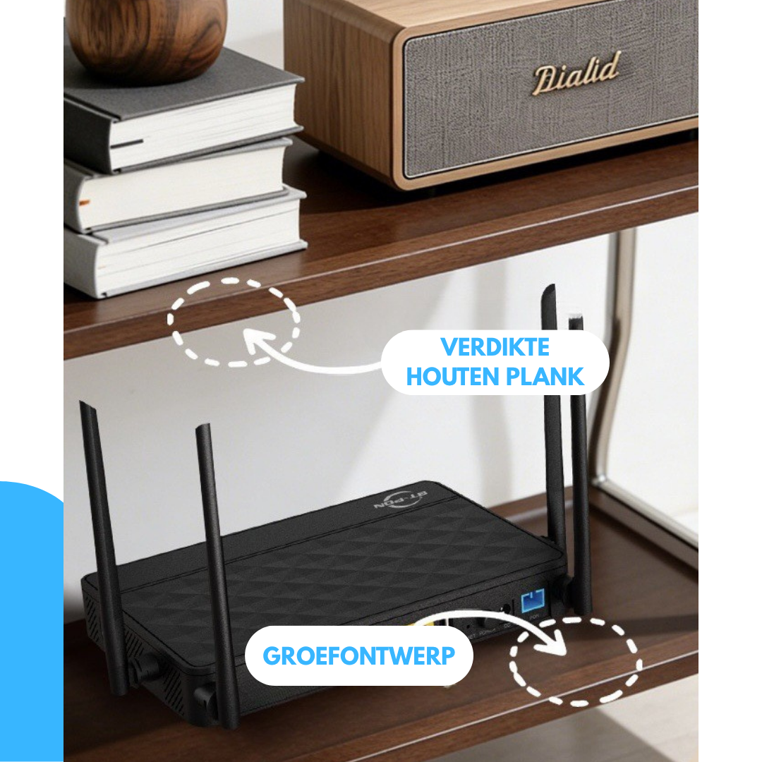 Livista Mobiele TV Standaard – Verrijdbaar TV Meubel – Dubbele Houten Planken – Geschikt voor 32-75 Inch TV – Max. 50 kg – Stalen Frame