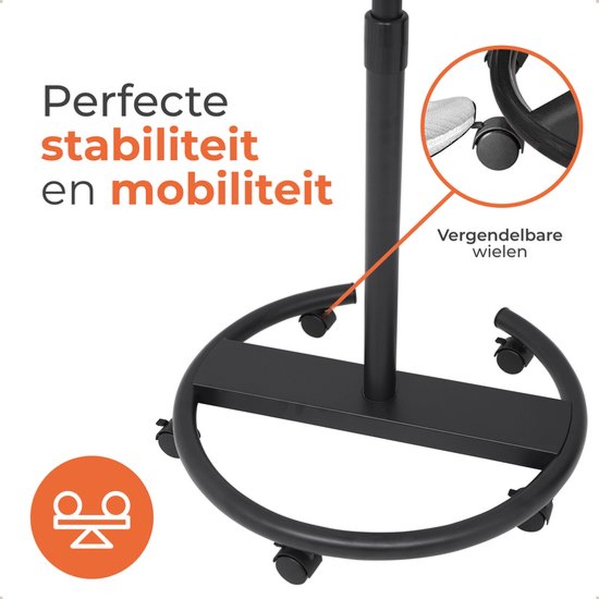 Livista Flipover Verrijdbaar 70x100cm - Stiften, Marker, Magneten en Mini whiteboard - Magnetisch Whiteboard - Verstelbaar Bord van 172 tot 215 cm - Met Uitschuifbare Armen