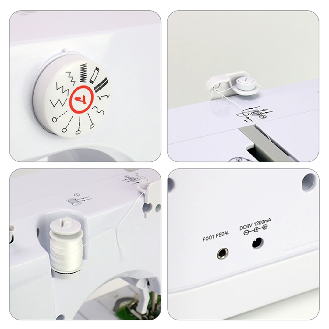 Livista® Naaimachine – 12 Stiksels – Dubbelzijdig Naaien – LED-verlichting – 2 Snelheidsstanden – Wit