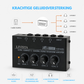 Livista Audio Versterker 4 Kanaals – Hoofdtelefoonversterker – Audio Splitter 4 Weg – 6,35 mm Jack – Microfoon & Instrument Versterker – Studio Audio Hub