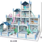 Livista Poppenhuis - Kasteel Speelset- met Meubel en Kleurenlicht Accessoires - Gift Speelgoed voor Jonge Meisjes Vanaf 3 jaar - Blauw