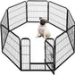 Livista Puppyren - Hondenren - Hondenbench - 8 kennelpanelen - 80 x 60 cm Ø 420 cm - Staal