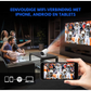 Livista Smart Mini Beamer – 4K Ondersteuning – Android 13 – WiFi 6 & Bluetooth 5.0 – Auto Keystone – Draagbare HD Projector – Voor Thuisbioscoop, Gaming & Presentaties – Geschikt voor IOS en Android – Wit