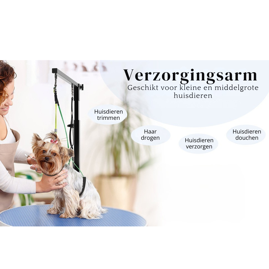 Livista Trimtafel Beugel (voor katten & honden) – Geschikt voor hondentrimtafels – Hoogte verstelbaar – Inclusief verstelbare lussen – Makkelijk te monteren en op te bergen