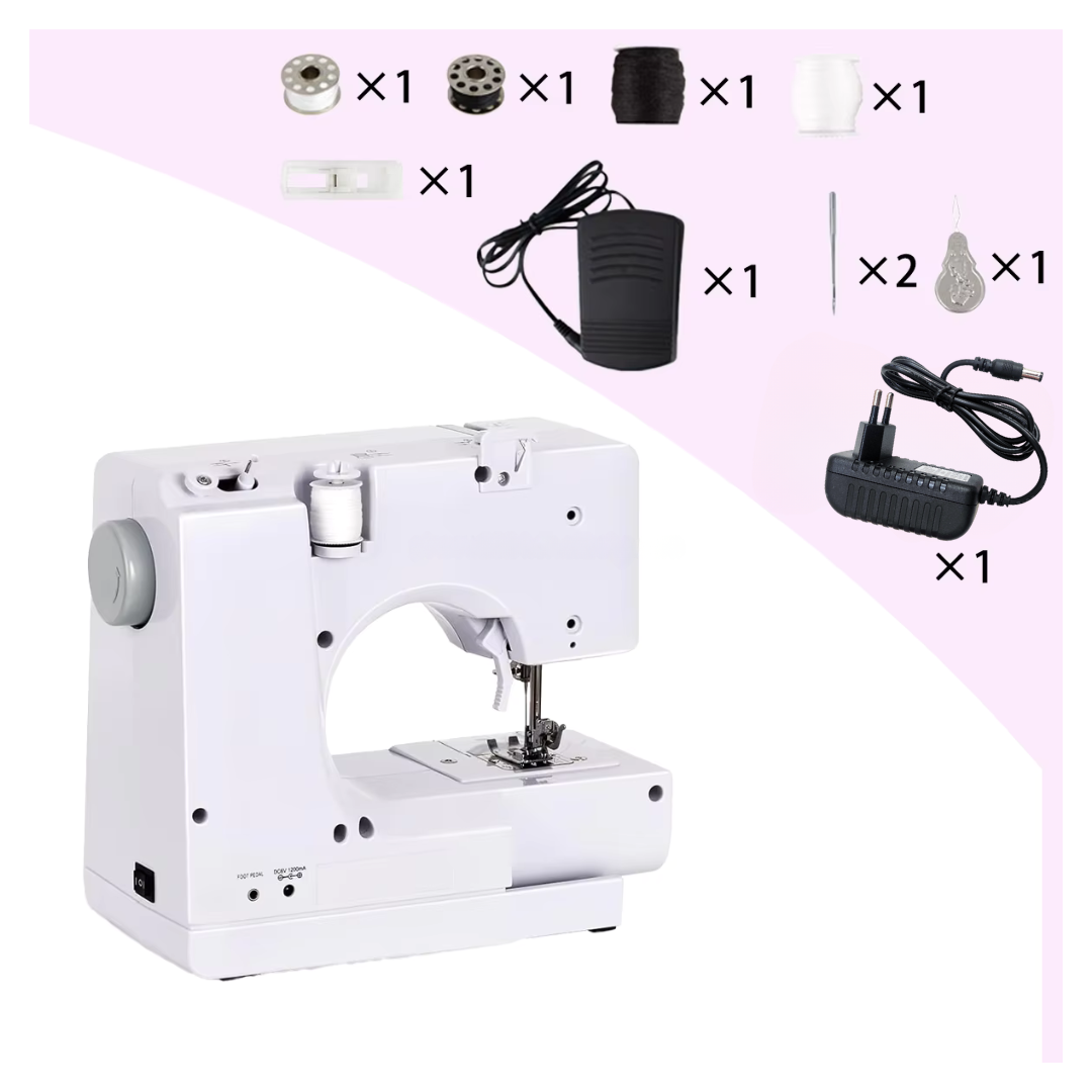 Livista® Naaimachine – 12 Stiksels – Dubbelzijdig Naaien – LED-verlichting – 2 Snelheidsstanden – Wit