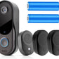 Truskore Video deurbel met camera en wifi - Draadloos, beveiliging Video Intercom Draadloze, inclusief twee batterijen