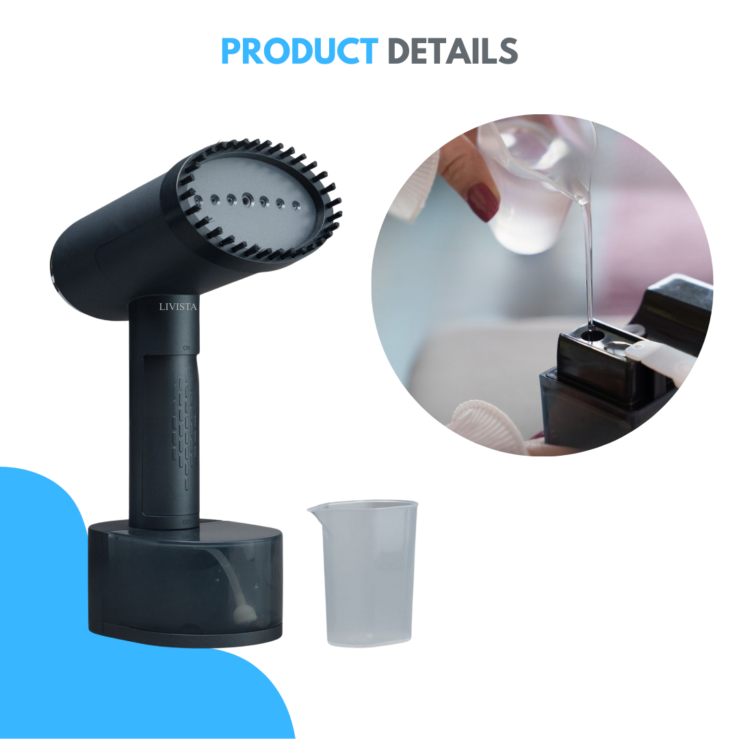 Livista Handstoomstrijker – LCD-display – 260 ml waterreservoir – 2000W – 3 strijkstanden – Geschikt voor verschillende textielsoorten – Zwart