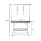 Livista Trimtafel voor Huisdieren - Verstelbare Trimtafel - Veilig en Stevig - Met Dubbele Aanlijnoptie - 2 Lussen - Opbergschap - 120L x 61B x 169H cm - Zwart