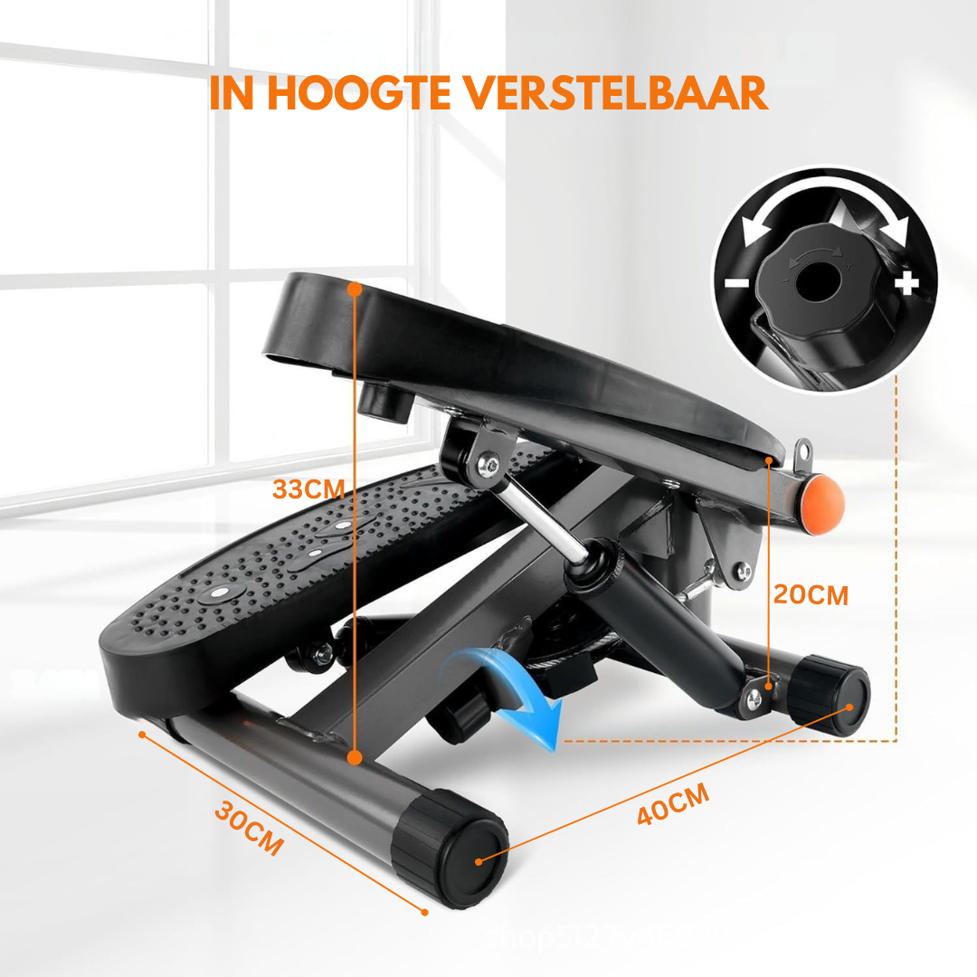 Livista Mini Stepper – Compacte Fitness Stepper voor Thuis – met Weerstandsbanden & LCD-scherm – Full Body Workout – Stil & Hoge Weerstand – Belastbaar tot 130KG