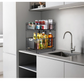 Livista Uittrekbare Organizer – Dubbele Lades – Antislip – Metalen Opbergrek – voor Keuken, Badkamer, Kast en Werkblad – Zwart