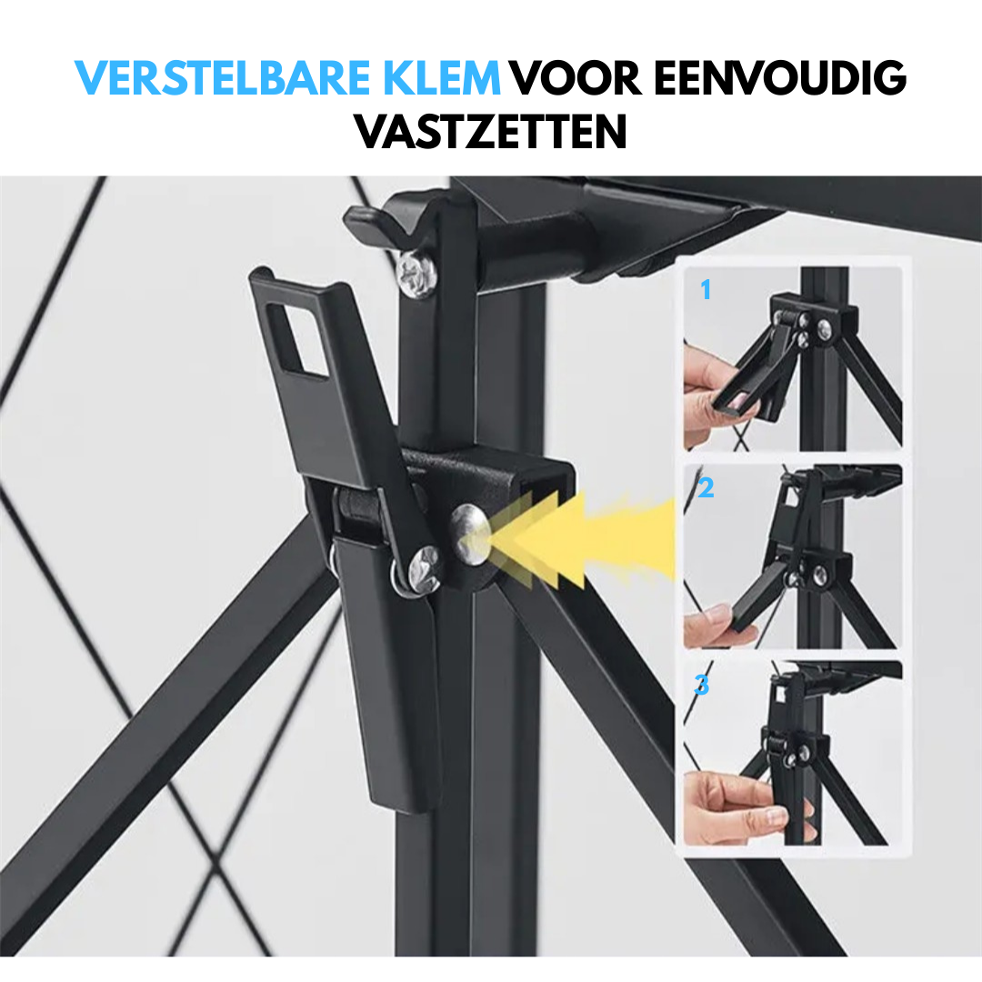 Livista Inklapbare Stellingkast – 5-laags – Met 360° wielen – Open Vakkenkast – Duurzaam Metaal – Ruimtebesparend – H160 x B71 x D38 cm – Max 20 kg per Plank – Zwart