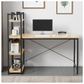 Livista Bureau – 120x60x70 cm – Computertafel met Opbergplank – Metaal & Hout – Industrieel Design – Ideaal voor Werkruimte – Hoogwaardige Kwaliteit – Houtkleur