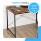 Livista Bureau – 120x60x70 cm – Computertafel met Opbergplank – Metaal & Hout – Industrieel Design – Ideaal voor Werkruimte – Hoogwaardige Kwaliteit – Donker houtbruin