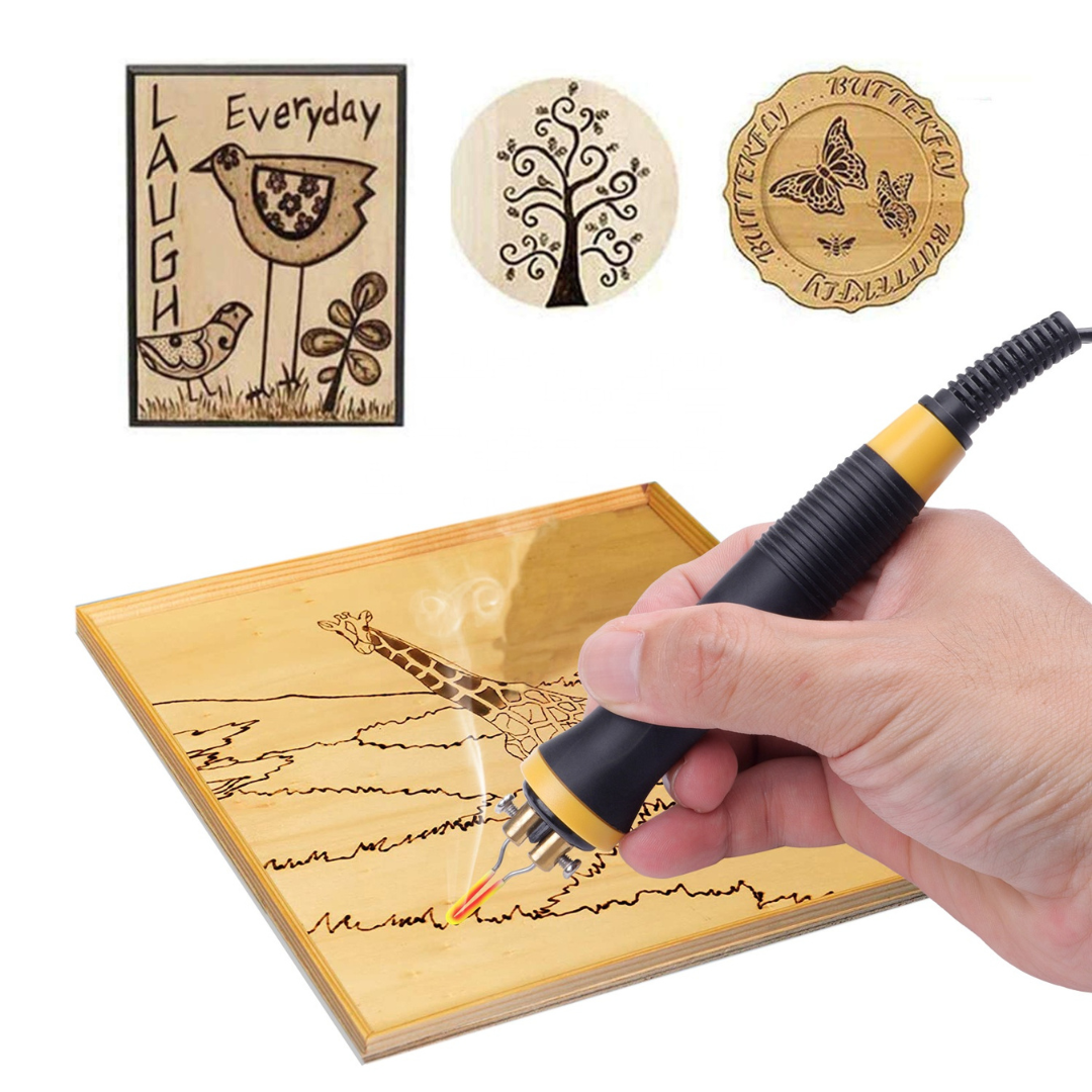 Livista Pyrografieset – Professionele Houtbrander Set – Met 2 Brandpennen – 21 Verwisselbare Brandpunten – 2 Penhouders – Voor Hout, Leer en kurk