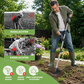 Livista 2-in-1 Onkruidverwijderaar – Met Lange Steel – Schoffel en Handcultivator – Staande Onkruidtrekker – Verstelbaar tot 183 cm – RVS Steel – Voor Onkruid Verwijderen en Grond Losmaken – Inclusief Tuinhandschoenen