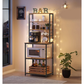 Livista Keuken Opbergrek – 6-laags – Met 6 S-haken – Staal & Houtlook – Stevig en Stabiel – 167x60x40cm