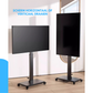 Livista  Verrijdbare TV Standaard – 90° Draaibaar – Horizontaal & Verticaal – Geschikt voor 26-60 Inch – Mobiele TV Vloerstandaard – In Hoogte Verstelbaar met Handslinger – Max. 70 kg – Met Remwielen