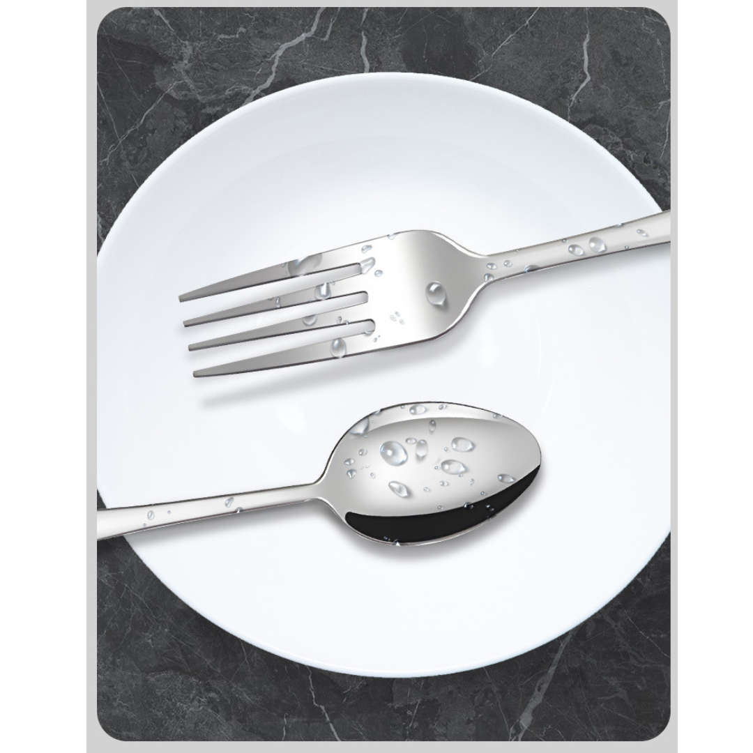 Livista® Zilverkleurige Bestekset – Mes, Vork en Lepel – Roestvrij Staal – Elegant & Duurzaam Ontwerp – 36 Stuks – Set voor 6 Personen