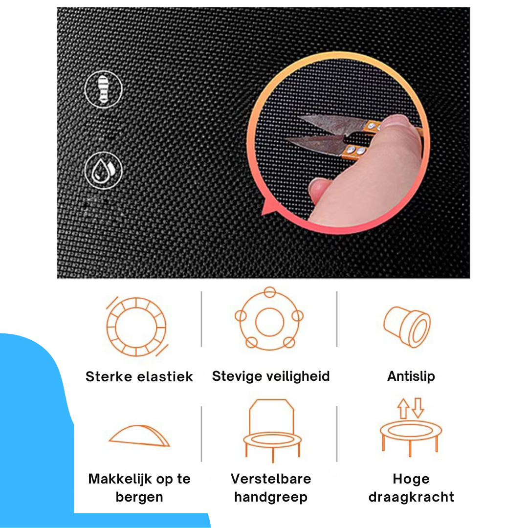 Livista Fitness Trampoline – Ø122 cm – Verstelbare Handgreep – Antislip Zuignappen – Krachtige Veren – Max. 200 kg – Voor Binnen & Buiten – Zwart/Rood