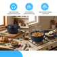 Livista Gietijzeren Braadpan - Ø26 cm - Dutch Oven 4,5L - 2-in-1 Gietijzeren Pan met Koekenpan Deksel - Geschikt voor Inductie, Gas, Oven & Keramisch - Zwart