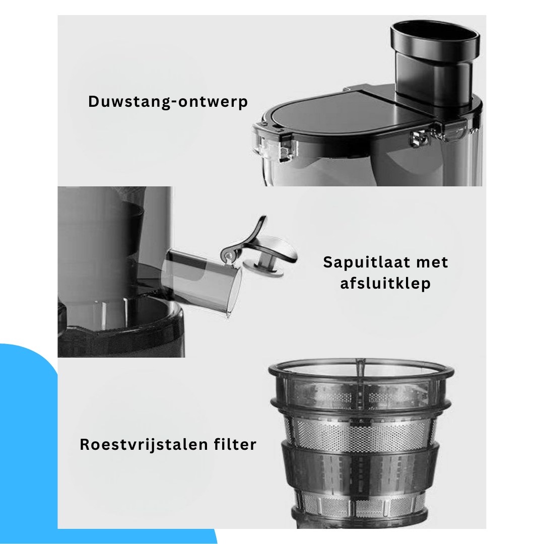 Livista Sapcentrifuge – High-Speed Juicer – Met 97% Sapopbrengst – 7 cm Vulopening – Krachtige Sapcentrifuge – Automatische Pulp Scheiding – Voor Fruit en Groenten