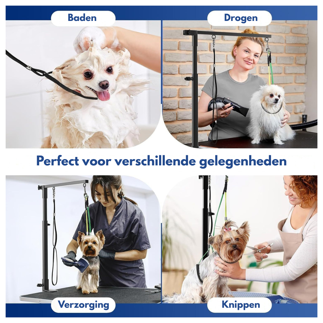 Livista Trimtafel Beugel (voor katten & honden) – Geschikt voor hondentrimtafels – Hoogte verstelbaar – Inclusief verstelbare lussen – Makkelijk te monteren en op te bergen