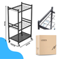 Livista Verrijdbaar Gereedschapsrek – Gereedschap Organizer voor Tuingereedschap – Max. 53 kg – Verplaatsbare Haken – 360° Wielen – voor Garage, Schuur en Berging