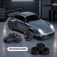 Livista Bestuurbare Auto - Snelle RC Drift Auto 1:24 – Drift Raceauto met 4WD – Afstandsbestuurbare Auto – 20 km/h – LED Verlichting – 3 Oplaadbare Accu’s – Driftbanden – Grijsblauw