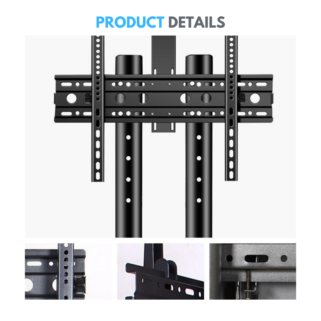 Livista Verrijdbare TV Standaard – Draaibaar – 3 Standen in Hoogte Verstelbaar – Geschikt voor 32 tot 65 Inch – Stevige Monitor Standaard