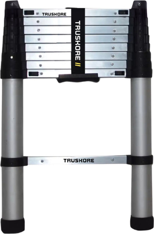 Truskore® Telescopische ladder 2.9 meter - Aluminium - Professionele Vouwladder - Telescoop ladder - Stevig & Vertrouwd - Soft Close - Volgens EU en NL veiligheidsnormen