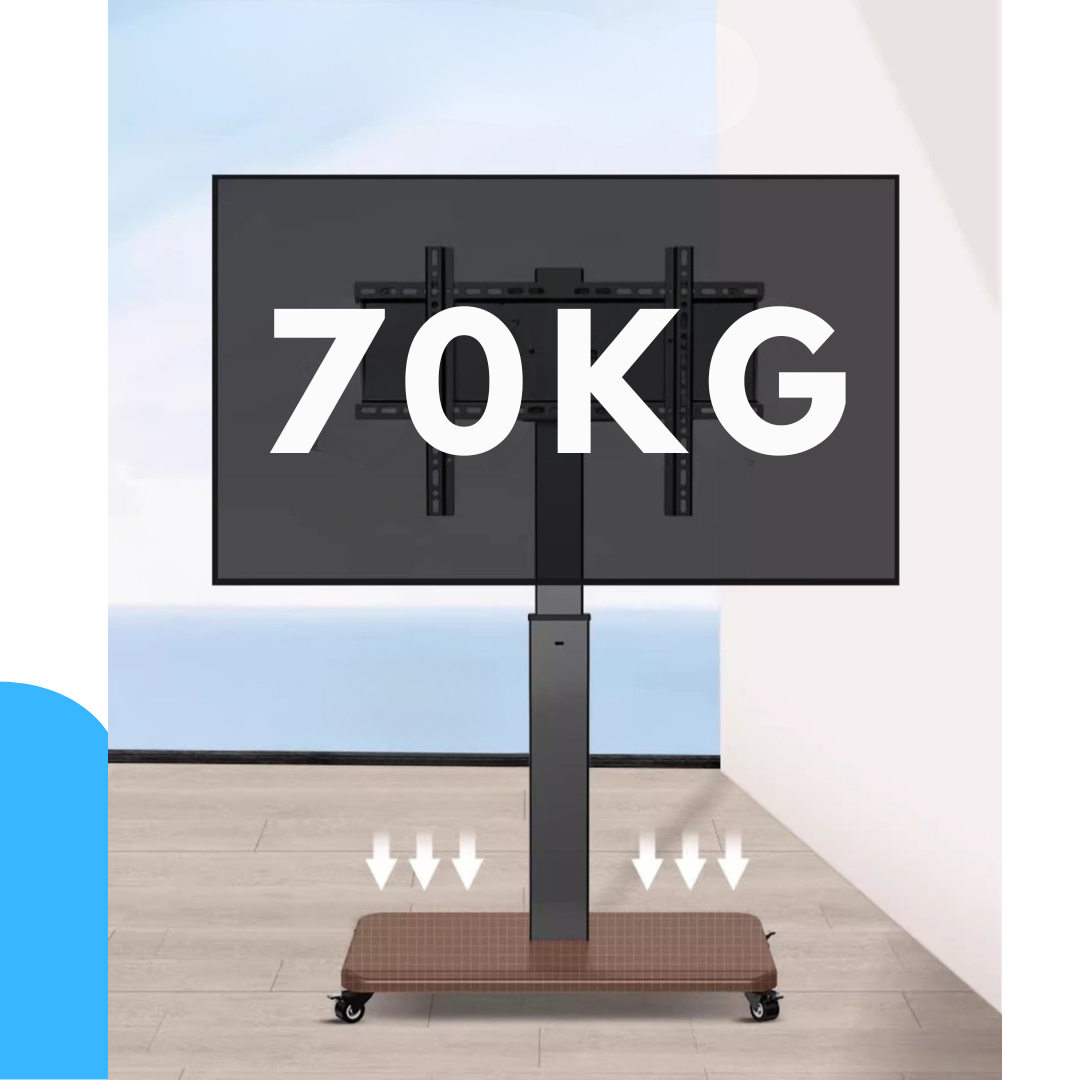 Livista  Verrijdbare TV Standaard – 90° Draaibaar – Horizontaal & Verticaal – Geschikt voor 26-60 Inch – Mobiele TV Vloerstandaard – In Hoogte Verstelbaar met Handslinger – Max. 70 kg – Met Remwielen
