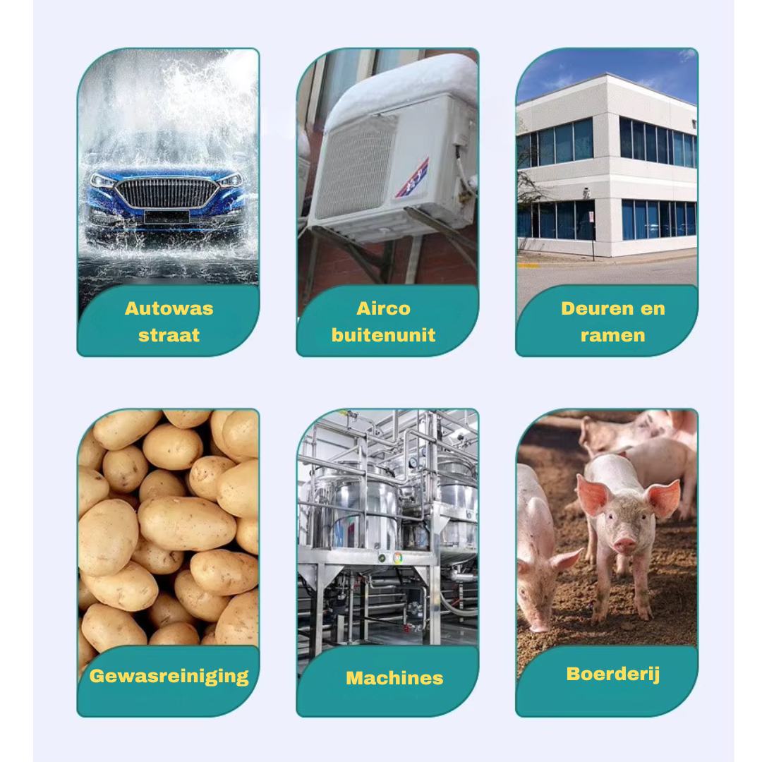 Truskore Hogedrukreiniger - Draadloze Hogedrukreiniger - Hogedrukspuit Auto & Terras - 2x 1500 mAh Accu - Met Opbergkoffer - Compact & Krachtig