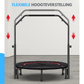 Livista Fitness Trampoline – Ø122 cm – Verstelbare Handgreep – Antislip Zuignappen – Krachtige Veren – Max. 200 kg – Voor Binnen & Buiten – Zwart/Rood