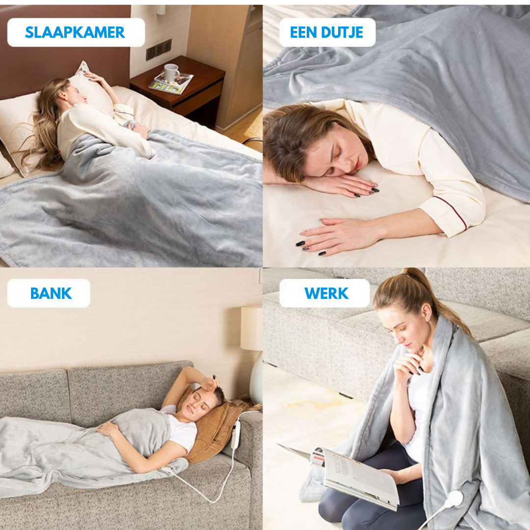 Livista Elektrische Deken – 1 Persoons Deken – met 3-standen timer – 10 warmtestanden – 180x130 cm – Oververhittingsbeveiliging – Wasmachinebestendig – Lichtbruin