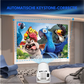 Livista Smart Mini Beamer – 4K Ondersteuning – Android 13 – WiFi 6 & Bluetooth 5.0 – Auto Keystone – Draagbare HD Projector – Voor Thuisbioscoop, Gaming & Presentaties – Geschikt voor IOS en Android – Wit