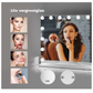 Livista Hollywood make-upspiegel - 18 dimbare lampen - 10x vergrotende spiegel - 80x60cm - Wit