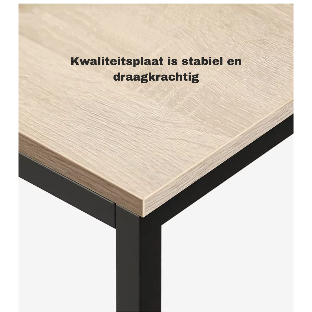 Livista Bureau – 120x60x70 cm – Computertafel met Opbergplank – Metaal & Hout – Industrieel Design – Ideaal voor Werkruimte – Hoogwaardige Kwaliteit – Houtkleur