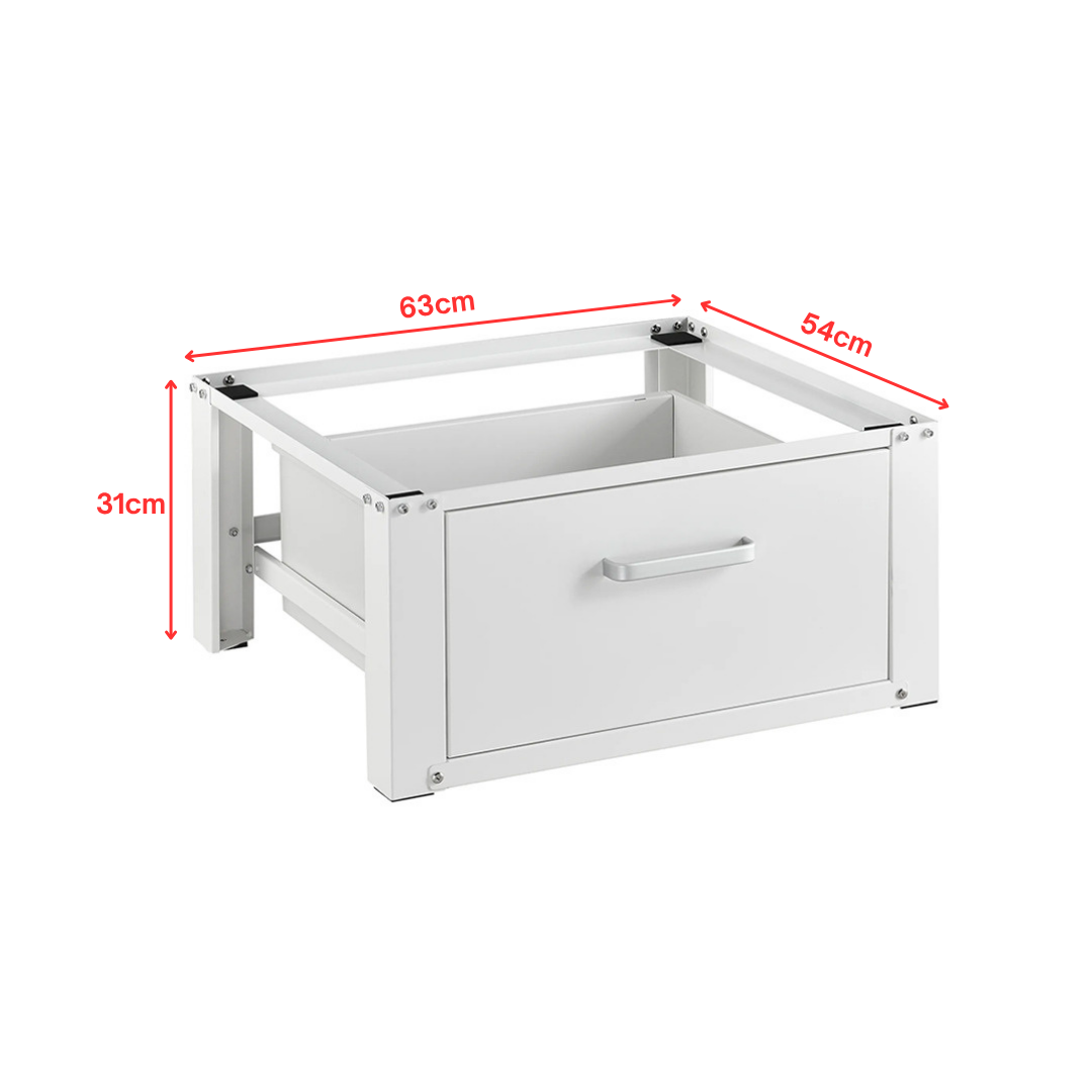 Livista Wasmachine onderkast met lades - Wasmachine kast - Opbergkast - Wasmachine onderkast - 62x57x32 cm - Wit