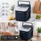Truskore IJsblokjesmachine – IJsblokjesmakers – Snel IJs in Slechts 6-8 Minuten – 1,5L Waterreservoir – 2 IJsblokjesformaten – Compact & Stil – Zwart