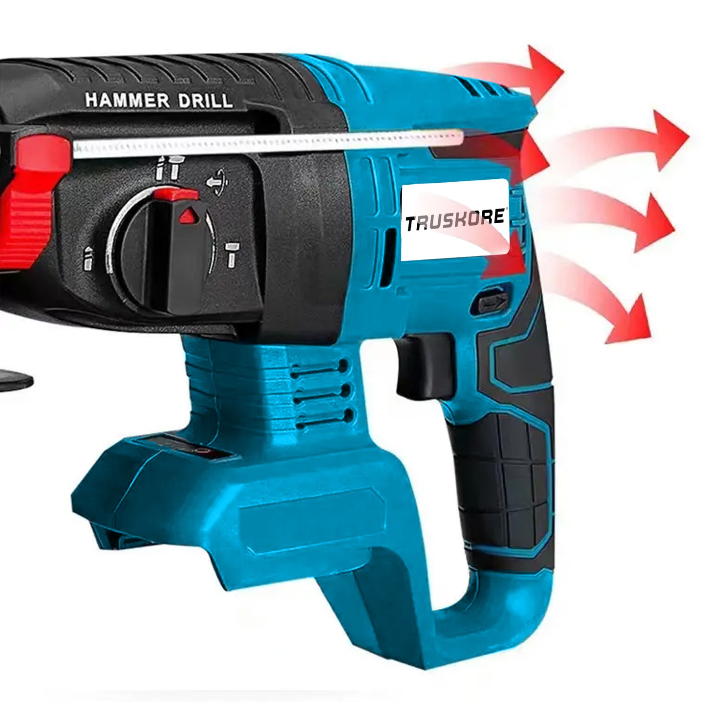 Livista Elektrische Boorhamer - Draadloze Klopboormachine - Hamerboor - Accu Combihamer - Betonboor - Inclusief Borenset, 2x Accu & Oplader